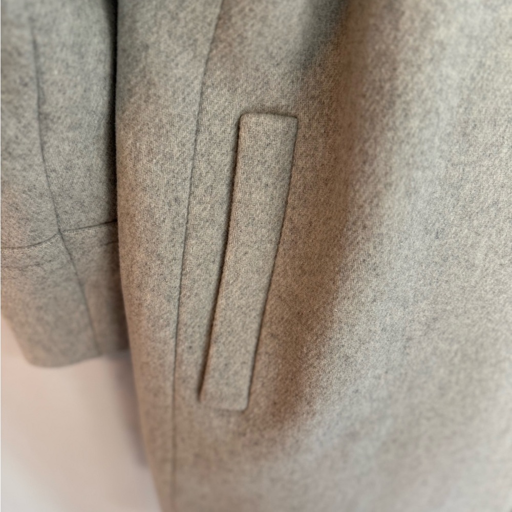 NWOT J.Crew Wool City Coat Gray Plus Size 22 Long Zip Up Neutral Winter Chic New - Picture 11 of 16